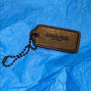 Coach all black leather tag w bonus gift 🤩